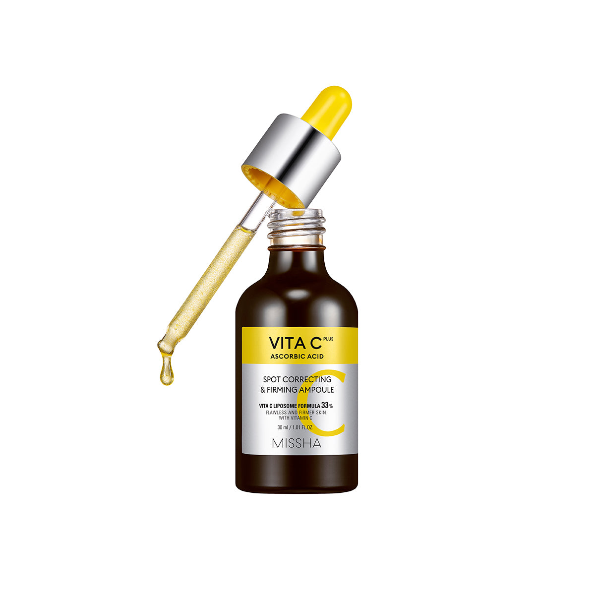 MISSHA Vita C Plus Spot Correcting and Firming Ampoule, 2 in 1 Korean serum with 99% vitamin C and collagen for aging skin MISSHA Vita C Plus Spot Correcting and Firming Ampoule, 2 in 1 Korean serum with 99% vitamin C and collagen for aging skin
