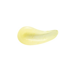Yellow cream or gel on a white background