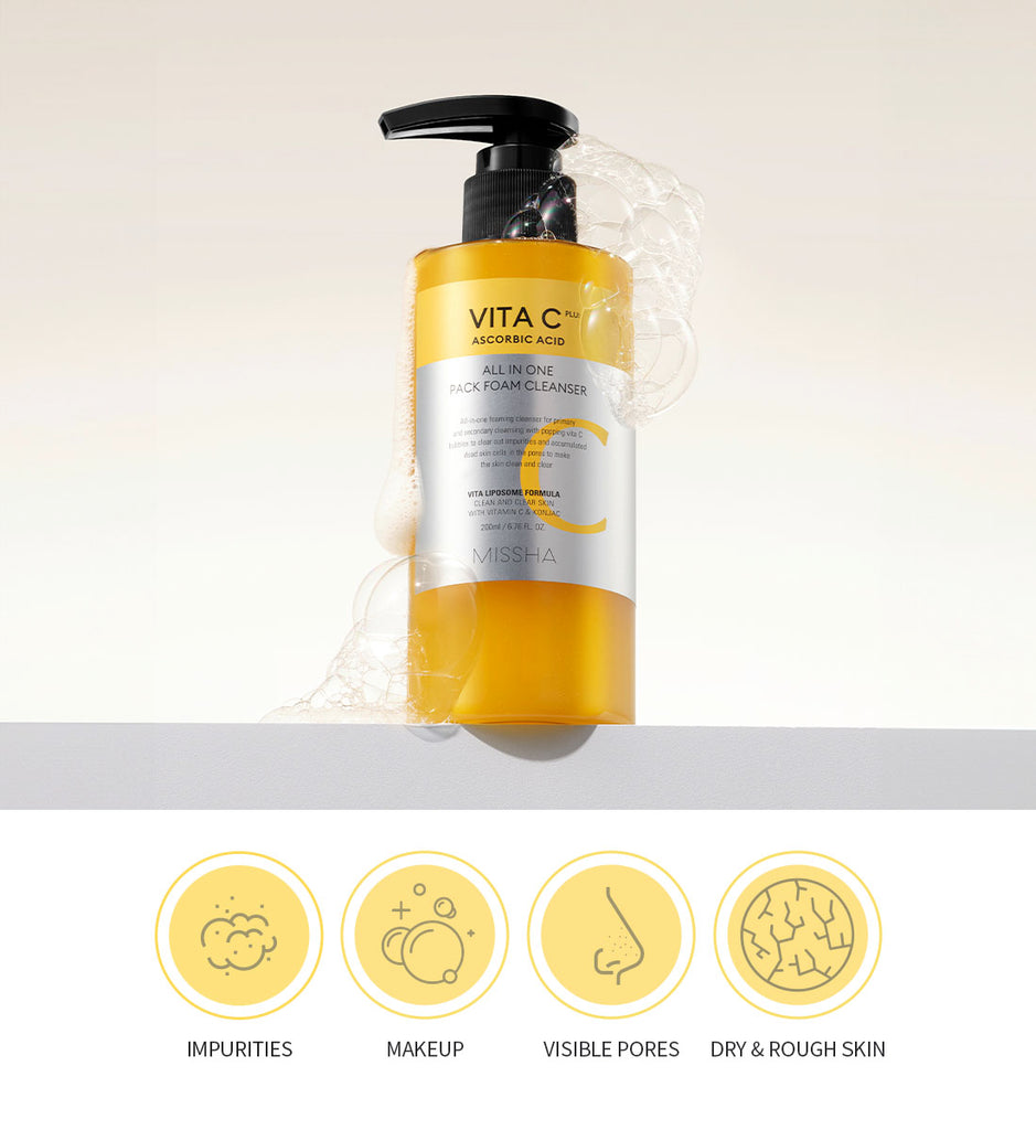 Vita C All-in-One Bubble Foam Cleanser | SKIN CARE – MISSHA US