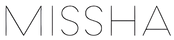 Black 'Missha' logo on a white background