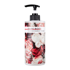 A pump bottle of Missha Dare Body Wash with a floral design on the label.