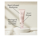 MISSHA M B.B Boomer 3-in-1 Primer tube with Pearl-Infused Radiance and Moringa Squalane Complex for a luminous base.