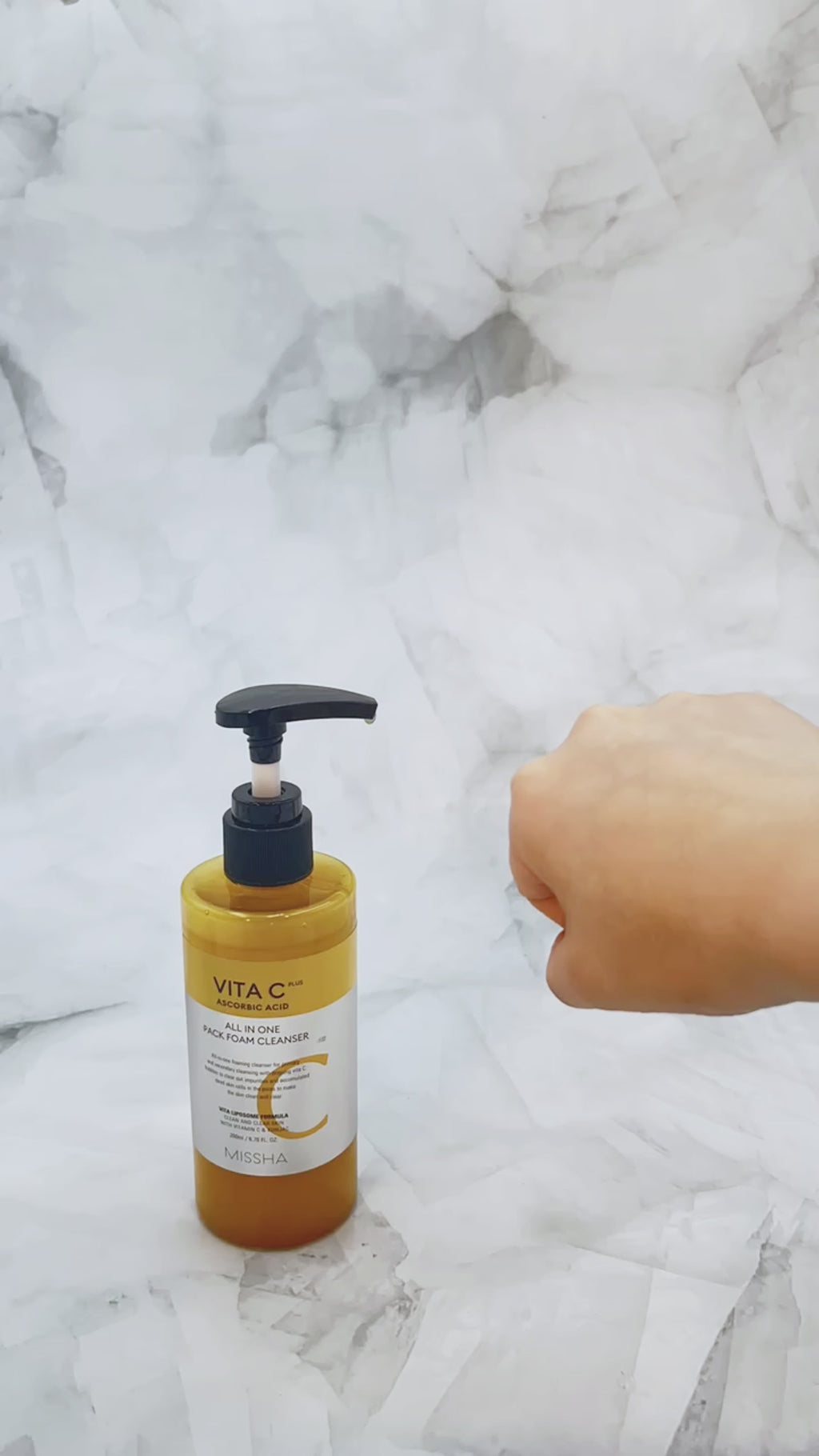 Vita C Bubble Foam Cleanser Time Lapse