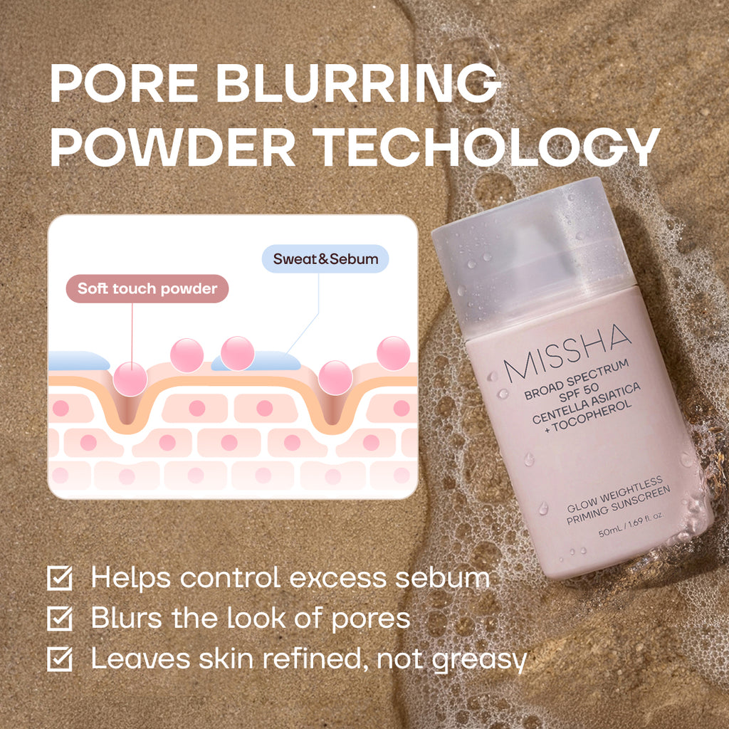 Glow Weightless Priming Sunscreen SPF50+ 50ml (OTC)