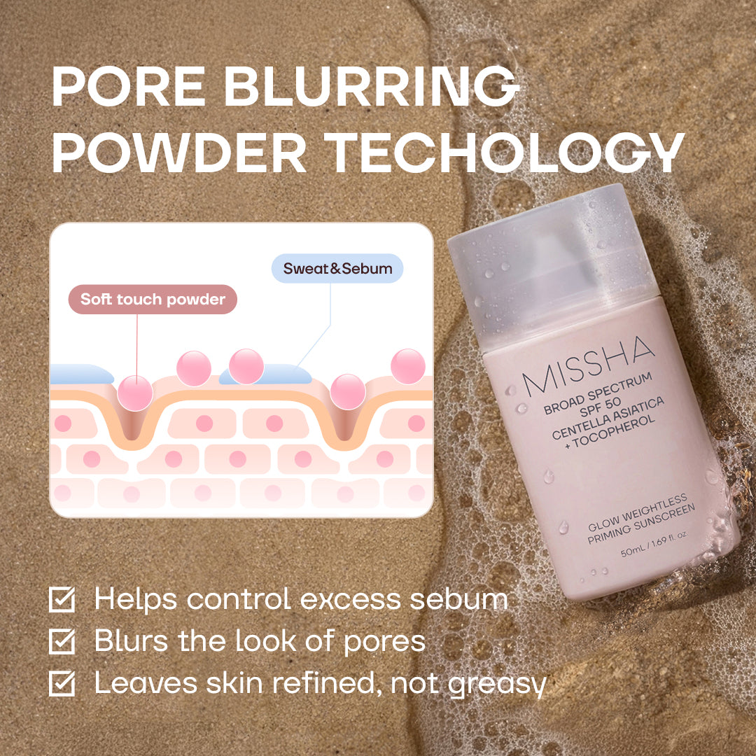 Glow Weightless Priming Sunscreen SPF50+ 50ml (OTC)