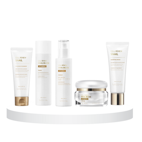 Cell Renew Snail Mucin K-Beauty Skincare Routine Kit