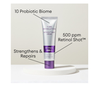 MISSHA Time Revolution Retinol 500 Shot Cream with 10 Probiotic Biome and 500 ppm Retinol Shot to strengthen and repair skin.