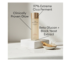 MISSHA Time Revolution The First Essence Enriched with 97% Extreme Cica Ferment, Beta Glucan, and Black Yeast for a clinically backed glow.