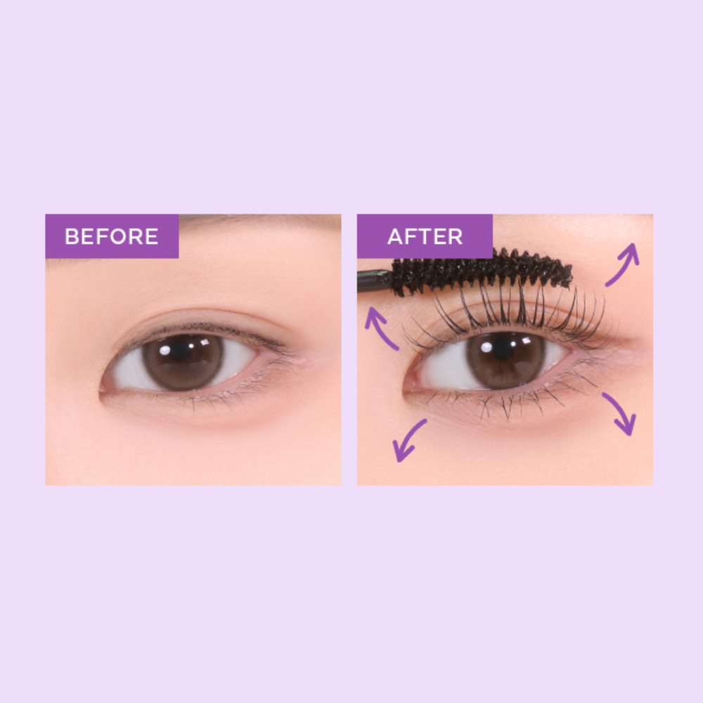 Application of MISSHA Ultra Powerproof Thin Mascara lengthening