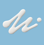 a plain blue background with a zig-zag pattern of MISSHA vita c sunscreen squirted on the screen.