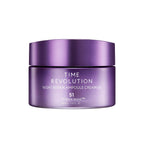 MISSHA Time Revolution Night Repair Ampoule Cream 5X in a sleek purple jar, featuring the Extreme Biome formula for firming and hydration