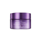 A jar of Time Revolution Night Repair Ampoule Cream 5X with a purple cap and label, indicating it is a skin care product designed for nighttime use.