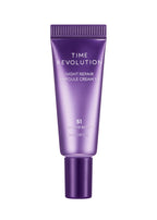 MISSHA Time Revolution Night Repair Ampoule Cream 5X mini tube in purple packaging, infused with Extreme Biome™ for firming and wrinkle care