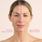 Before and After shot of MISSHA M Magic Cushion