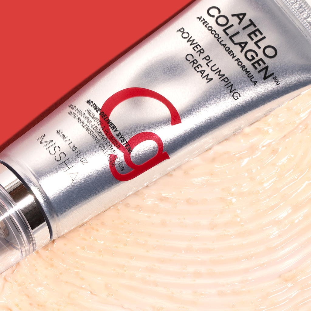 MISSHA Atelo Collagen 500 Power Plumping Cream, Korean wrinkle treatment and collagen cream for Anti-aging and lifts skin.