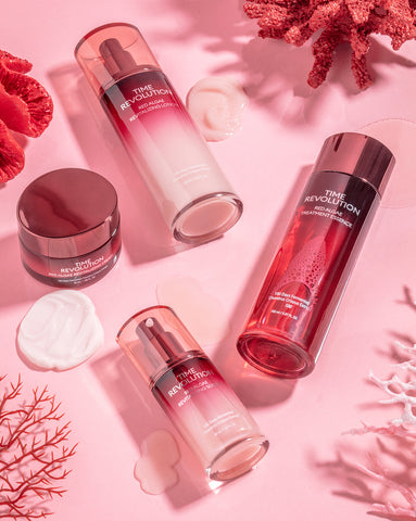 MISSHA Time Revolution Red Algae Revitalizing Serum, Korean serum to repair dry and damaged skin, made with Irish moss, ups elasticity