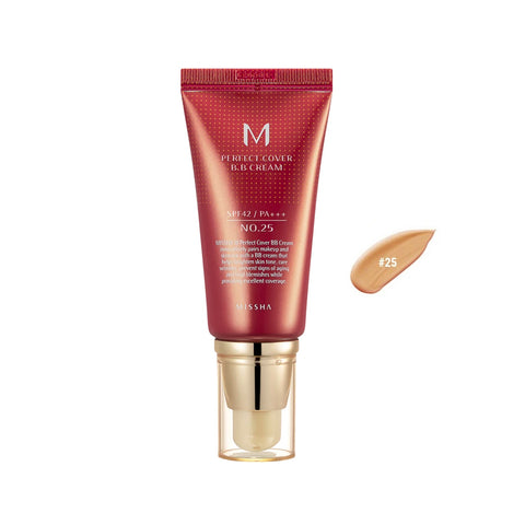 MISSHA M Perfect Cover BB Cream SPF 42 PA+++ is a #1 best-selling Korean BB cream to cover blemishes for every skin types