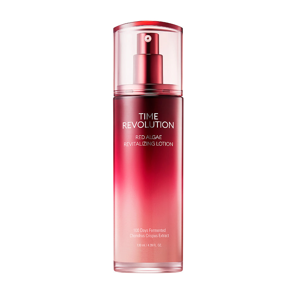 MISSHA Time Revolution Red Algae Revitalizing Lotion, Korean lotion created to cure skin texture, recommended for sensitive skin