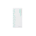 The minimalist, rectangular white box packaging for the Missha Time Revolution Artemisia Calming Ampoule. The product name is printed vertically in a calming mint green font, signaling the soothing benefits of the Artemisia extract for sensitive skin.