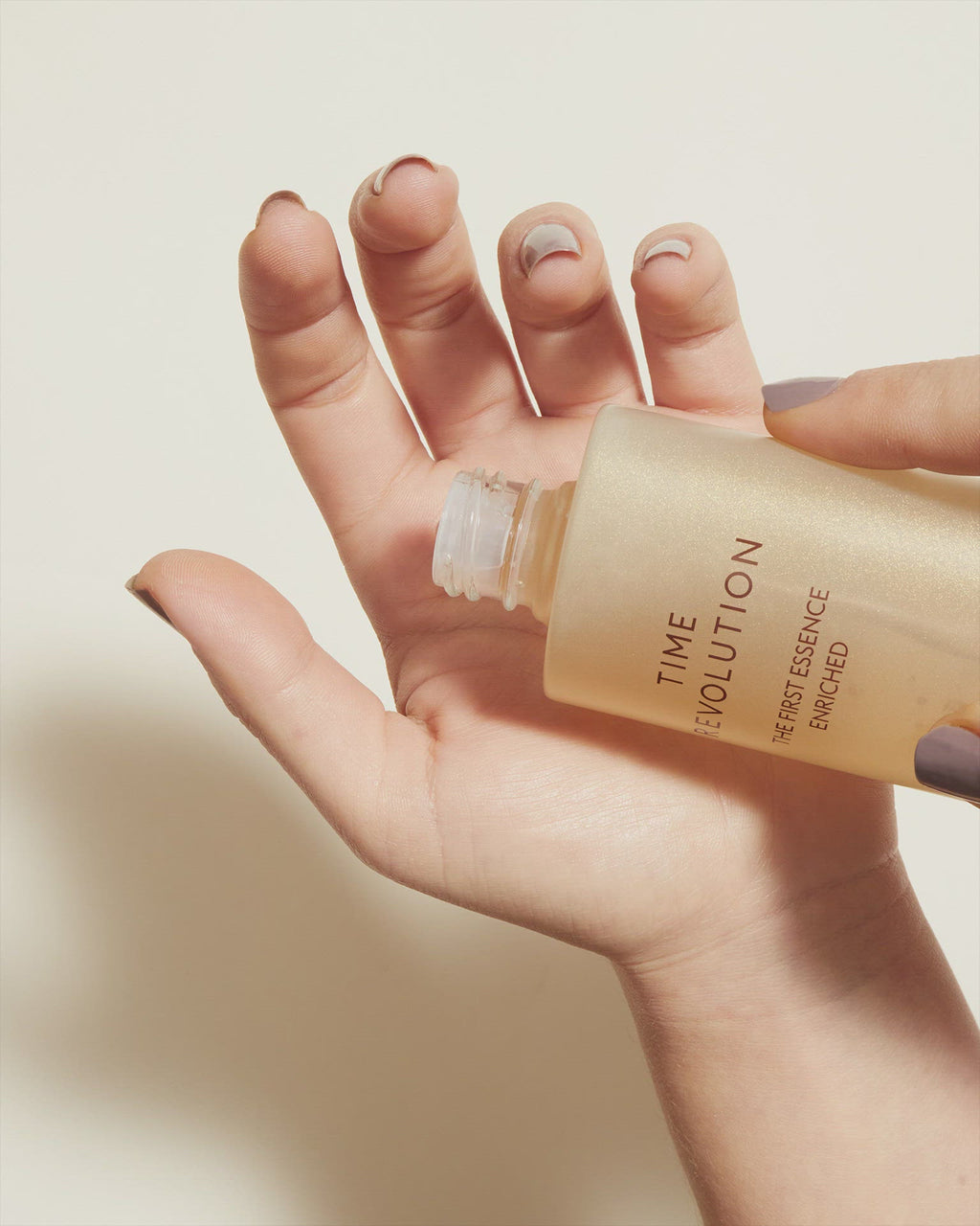 Time Revolution poured onto hand.