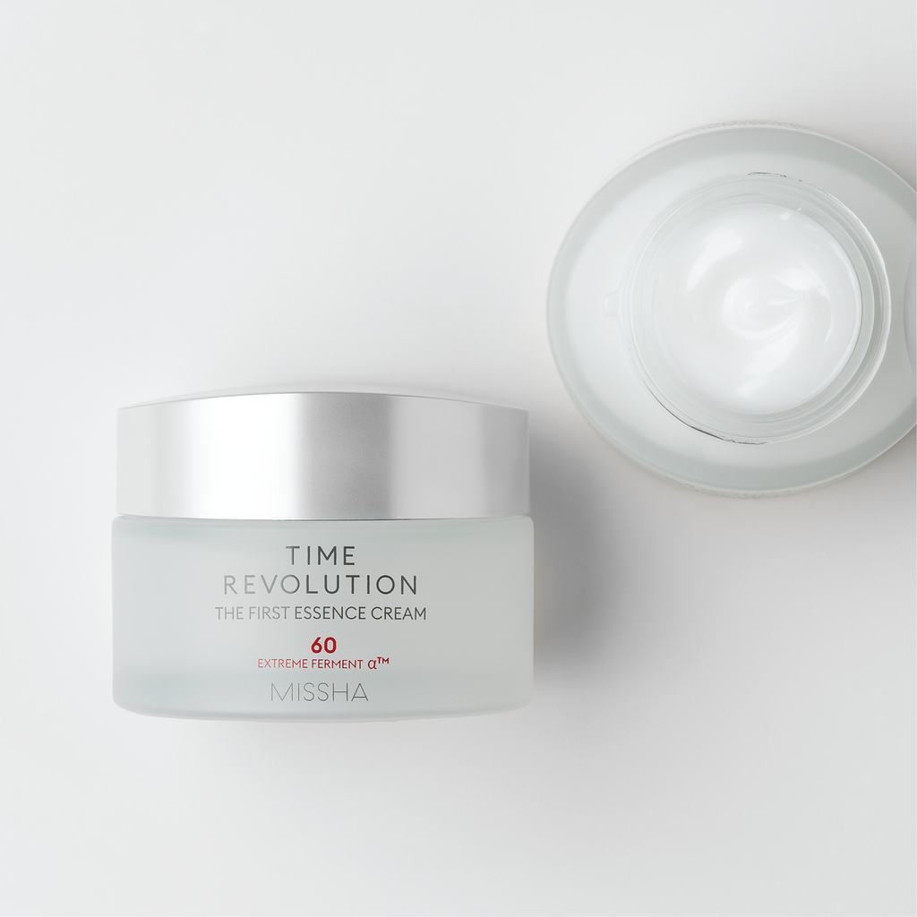 MISSHA Time Revolution The First Essence Cream 60 with Extreme Ferment α™ technology, brightening and hydrating cream for smooth, radiant skin